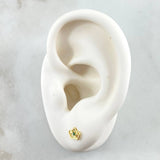 Topos Corona Real 0.75gr / 4.8mm Circon Verde Oro Amarillo 18K ©