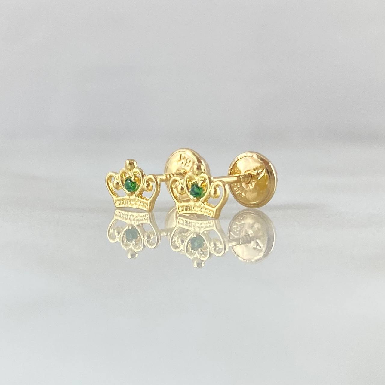 Topos Corona Real 0.75gr / 4.8mm Circon Verde Oro Amarillo 18K ©