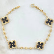 Pulso GC Trebol Negro 5.2gr / 19cm / Oro Amarillo 18K *