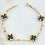 Pulso GC Trebol Negro 5.2gr / 19cm / Oro Amarillo 18K *