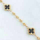 Pulso GC Trebol Negro 4gr / 18.5cm / Oro Amarillo 18K *