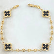 Pulso GC Trebol Negro 4gr / 17.5cm / Oro Amarillo 18K ©