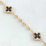 Pulso GC Trebol Negro 4gr / 17.5cm / Oro Amarillo 18K ©