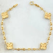 Pulso GC Trebol Dorado 4.35gr / 19cm / Oro Amarillo 18K *