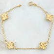 Pulso Trebol Dorado 3.2gr / 18.5cm / Oro Amarillo 18K ©