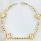 Pulso Trebol Dorado 4.45gr / 20cm / Oro Amarillo 18K ©