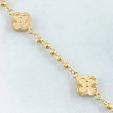 Pulso Trebol Dorado 4.45gr / 20cm / Oro Amarillo 18K ©