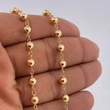 Rosario Virgen Milagrosa 12.4gr / 58cm / Oro Amarillo 18K &
