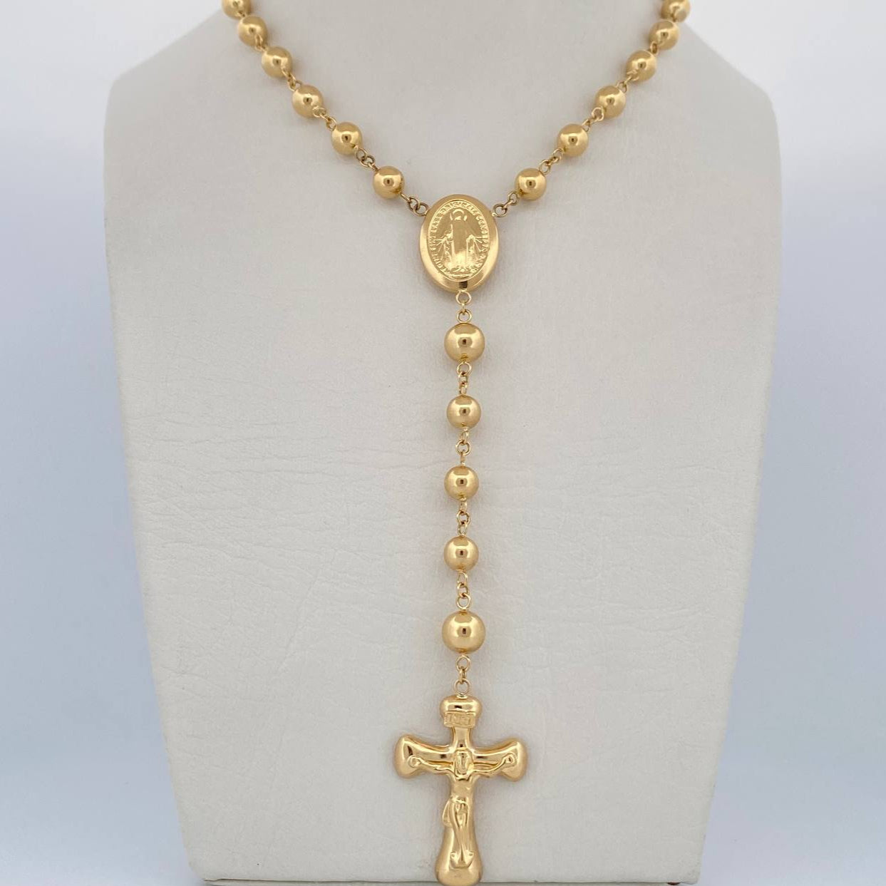 Rosario Virgen Milagrosa 12.4gr / 58cm / Oro Amarillo 18K &