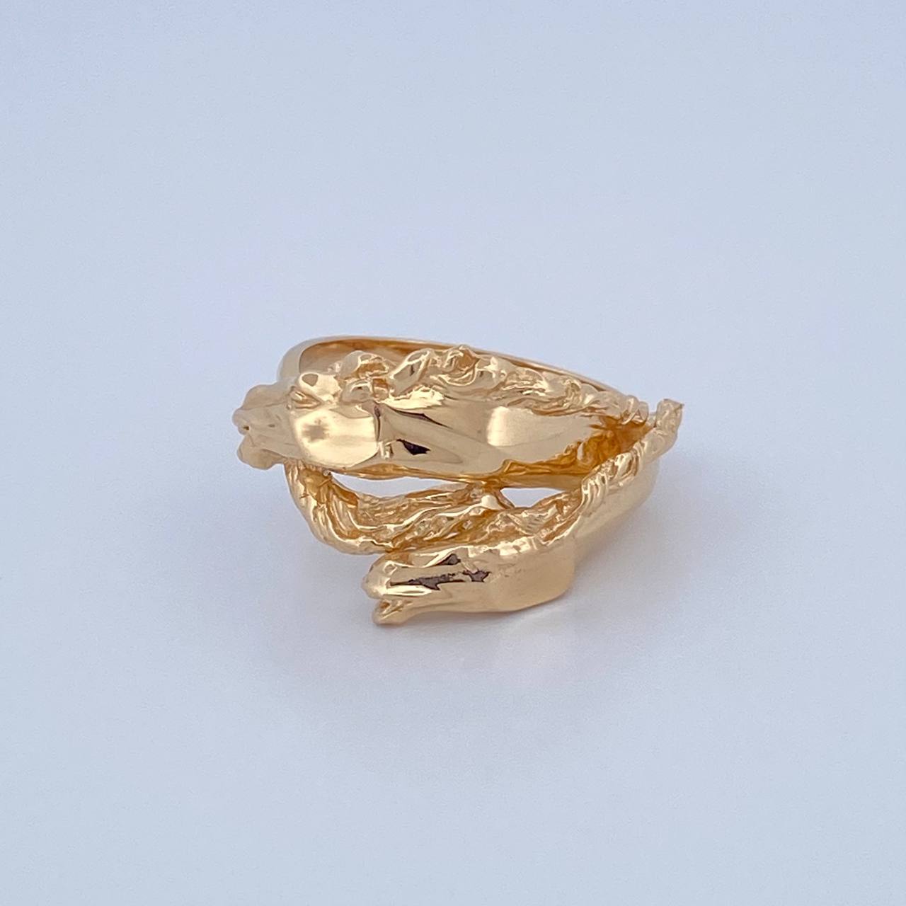 Anillo Caballos 8.65gr / T10 / Liso Oro Amarillo 18K &