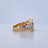 Anillo Correa Corona RX 6.4gr / T9 / Circones Negros Blancos Dos Oros Amarillo Blanco 18K &