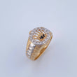 Anillo Correa Corona RX 6.4gr / T9 / Circones Negros Blancos Dos Oros Amarillo Blanco 18K &