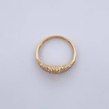 Anillo Tiara 15s 2.25gr / T7 / Circones Rosados Blancos Oro Amarillo 18K &