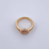 Anillo Correa Corona 3.15 g / T7 3/4 Dos Oros Amarillo Rosa 18K