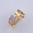 Anillo Niños 3.45gr / T7 / Circones Blancos Dos Oros Amarillo Blanco 18K &