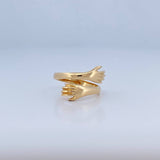 Anillo Abrazo 3.45gr / T6 1/4 / Liso Oro Amarillo 18K &