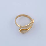 Anillo Abrazo 3.45gr / T6 1/4 / Liso Oro Amarillo 18K &