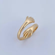 Anillo Abrazo 3.45gr / T6 1/4 / Liso Oro Amarillo 18K &