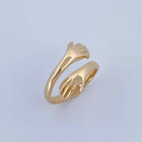 Anillo Abrazo 3.45gr / T6 1/4 / Liso Oro Amarillo 18K &