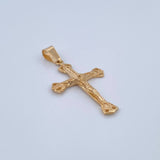 Dije Cruz Cristo 2.9gr / 4cm / Liso Oro Amarillo 18K &