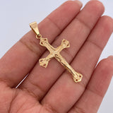 Dije Cruz Cristo 2.9gr / 4cm / Liso Oro Amarillo 18K &
