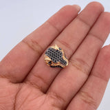 Herraje Pantera 2.95gr / 1.4cm / Circones Fucsias Negros Blancos Dos Oros Negro Amarillo 18K &