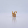 Herraje Corona 1.75gr / 1cm / Circones Blancos Oro Amarillo 18K &