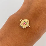 Herraje Virgen de Guadalupe 1.2g / 1.5cm Oro Amarillo 18K