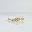 Anillo Corazon Vectoreal 1.45gr / T7 1/4 / Circones Blancos Oro Amarillo 18K *