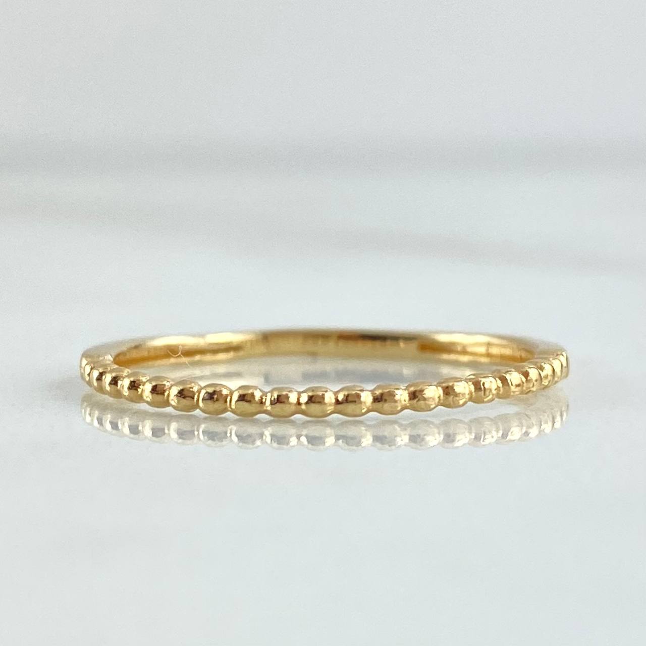 Anillo Burbujas Parciales 1.25gr / T6 / Oro Amarillo 18K *