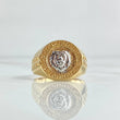 Anillo Leon Tribal 8.85gr / T10 1/2 / Dos Oros Amarillo Blanco 18K