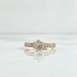 Anillo Solitario Puntual 2.65gr / T6 / Circones Blancos Oro Amarillo 18K *