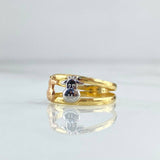 Anillo Vaca Doble 1.1gr / T3 1/2 / Tres Oros 18K