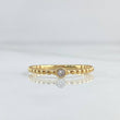 Anillo Solitario Esferas 1.75gr / T7 1/2 / Circon Blanco Oro Amarillo 18K *