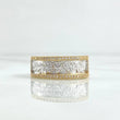 Anillo La Ultima Cena 6.2gr / T9 / Circones Blancos Dos Oros Amarillo Blanco 18K *