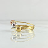 Anillo Cinturon De Orion 2.15gr / T5 / Tres Oros 18K *