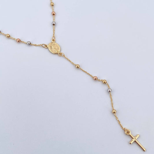 Rosario Virgen Milagrosa 3.25gr / 45.2cm / Tres Oros +4 18K &