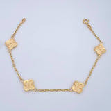 Pulso Aro Seguido Trebol 3.85gr / 18.8cm / Oro Amarillo 18K &