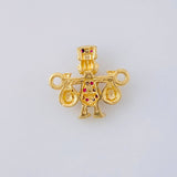 Herraje Pato Bolsas Dinero 1.65 g / 1.6 cm Oro Amarillo 18K
