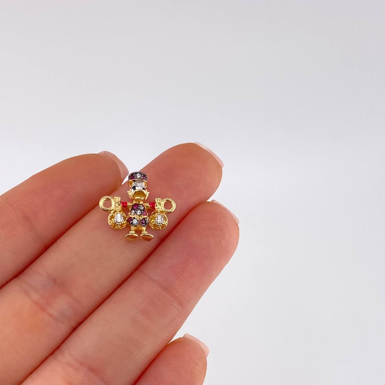 Herraje Pato Bolsas Dinero 1.65 g / 1.6 cm Oro Amarillo 18K
