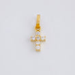 Dije Cruz Diamantes 8 Pts 0.4 g / 1.2 cm Oro Amarillo 18K