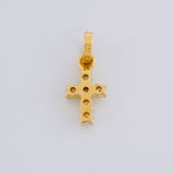 Dije Cruz Diamantes 8 Pts 0.4 g / 1.2 cm Oro Amarillo 18K