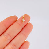Dije Cruz Diamantes 8 Pts 0.4 g / 1.2 cm Oro Amarillo 18K