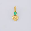 Dije Corazón Esmeralda 3 Pts 0.2 g / 1 cm Oro Amarillo 18K