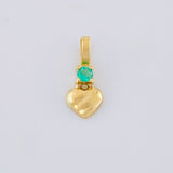 Dije Corazón Esmeralda 3 Pts 0.2 g / 1 cm Oro Amarillo 18K