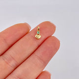 Dije Corazón Esmeralda 3 Pts 0.2 g / 1 cm Oro Amarillo 18K