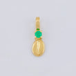 Dije Grano De Café Esmeralda 3 Pts 0.2 g / 1.1 cm Oro Amarillo 18K