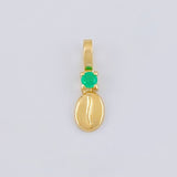Dije Grano De Café Esmeralda 3 Pts 0.2 g / 1.1 cm Oro Amarillo 18K
