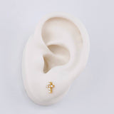 Topos Cruz Tupida Diamantes16 Pts 1.05 g / 6.7 mm Oro Amarillo 18K