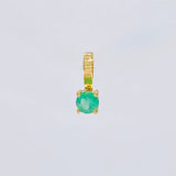 Dije Cuatro Garras Esmeralda 8 Pts 0.15 g / 0.7 cm Oro Amarillo 18K
